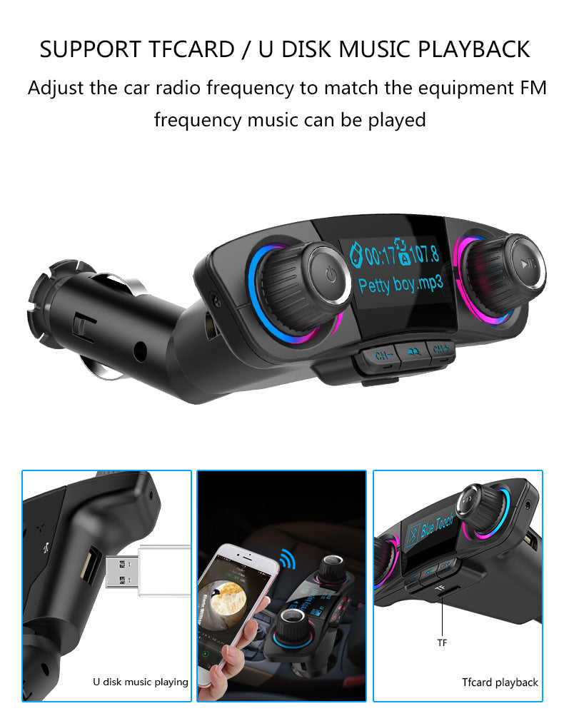 Wireless Bluetooth Car Charger FM Transmitter