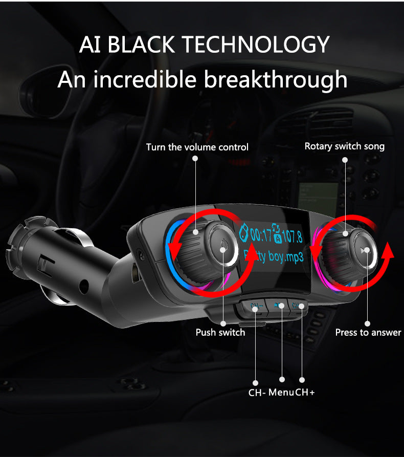 Wireless Bluetooth Car Charger FM Transmitter