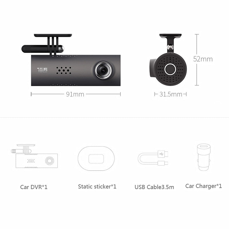 Car Dash Smart WiFi DVR 130 Degree Wireless Cam