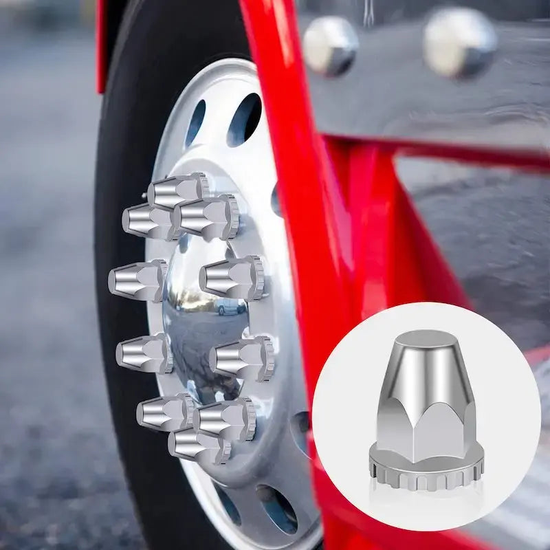 ABS Chrome Plastic Thread-on Spiked Lug Nut Covers