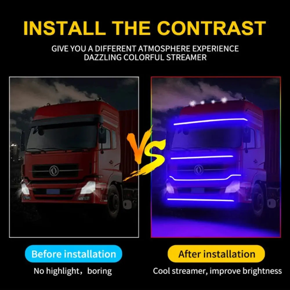 24V Truck Lights Van Led Strips RGB Ambient Light