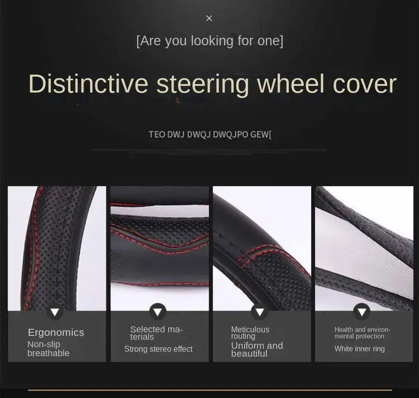 Large Size Bus Truck Steering Wheel Cover Leather